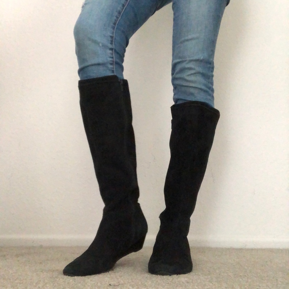Anne Klein Wedge Boot Knee Heigh